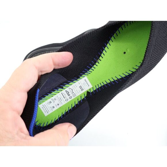 Rothys The Flat Knit Size 6 Black Slip On Pointed Heel Ballet Comfy Nwb - Picture 8 of 10